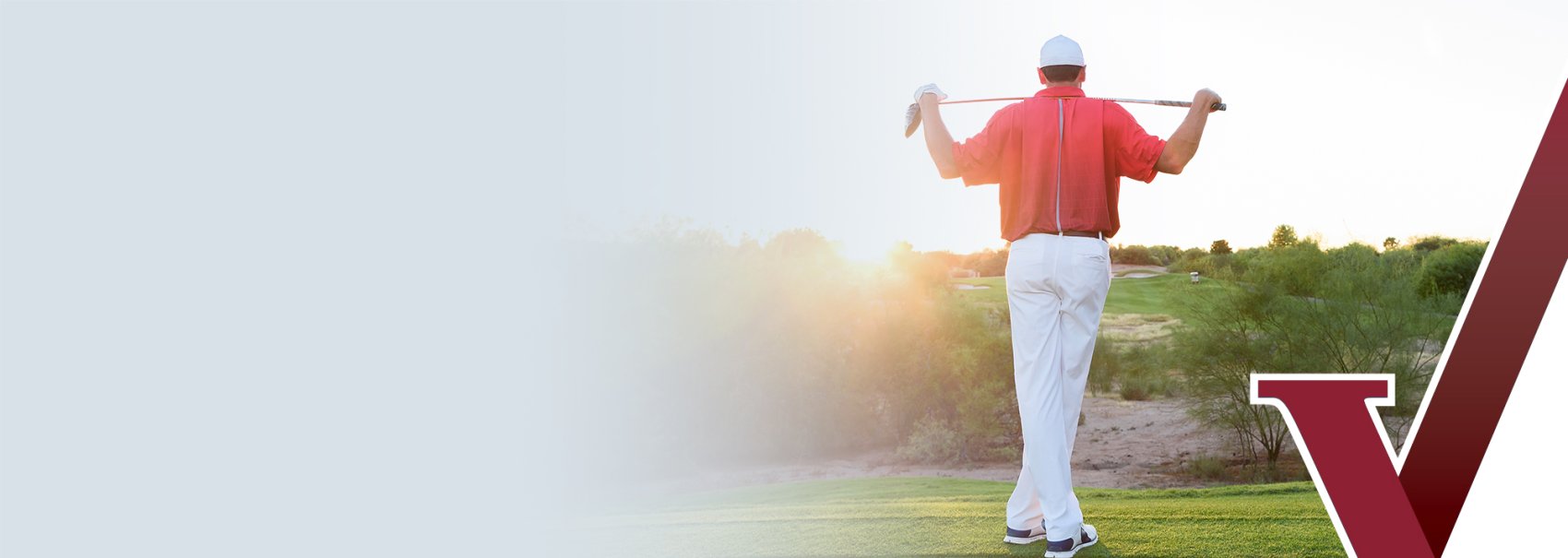 Golfer on a sunny course